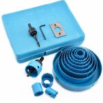 17 pcs kit scies cloches bi - m�tal en acier carbone , 19 - 127mm scie cloche coffret pour bois , plaque ...
