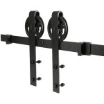 Skecten - 183cm quincaillerie kit de rail pour porte coulissante, ensemble industriel hardware kit pour ... Skecten - 183cm quincaillerie kit de rail pour porte coulissante, ensemble industriel hardware kit pour ...