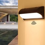 18w applique murale ext�rieur avec d�tecteur de movement, 3000k blanc chaud luminaire exterieur murale ...