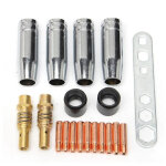 19 pi�ces accessoires mig mb15ak, buse de gaz de contact de torche de soudure, d'outils de soudage consommable ...