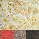 1kg frisure papier d�chiquet� kraft cr�me pour emballage cadeau
