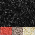 1kg frisure papier d�chiquet� kraft noir pour emballage cadeau