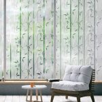 1pc film pour fen�tre occultant, 45x200cm, film pour fen�tre anti - regard, film pour fen�tre motif bambou, ...