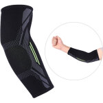1pc manchette de coude sport noire unisexe - support et protection articulaire pour bras