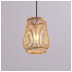 1set creative pastoral plafonnier bambou tissage pendentif lumi�re lustre unique