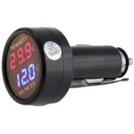 2 en 1 voltm�tre + thermom�tre voiture auto camion bus moto batterie tension temp�rature num�rique moniteur ...