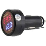 2 en 1 voltm�tre + thermom�tre voiture auto camion bus moto batterie tension temp�rature num�rique moniteur ...