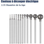 2. 35 poign�e �lectrique jade sculpture outil �meri t�te de meulage sph�rique 12 pi�ces ensemble