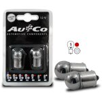 2 ampoules ba15s chromees - 12v - 5w - eclairage rouge - plots alignes - feux