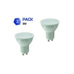 Lutece - arc - 2 ampoules gu10 led smd 6400k 5w 400 lumens 12 blanc froid