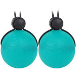 2 balles anti - stress en silicone pour exercices de poignet et massage - vert 35 degr�s
