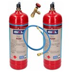 2 bouteilles de gaz rfrigrant r290 + tuyau + vanne 370gr propane