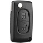 2 boutons, ce0536) 2 boutons coque cl� compatible ce0536 cl� � rabat pliable pour peugeot 207 307 308 ...