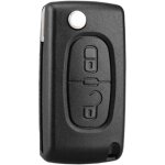 2 boutons coque cl� compatible ce0523 cl� � rabat pliable pour peugeot 207 307 308 407 408 3008 5008 ...