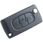2 boutons coque cl� compatible ce0523 cl� � rabat pliable pour peugeot 207 307 308 407 408 3008 5008 ...
