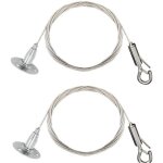 Jamais utilis�] - lot de 2 c�bles en acier inoxydable avec serrage automatique - crochet � verrouillage ...
