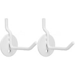 2 crochets muralux m�tal pour tablettes d'affichage - id�al pour cuisine ext�rieure, camping et bbq (blanc) ...