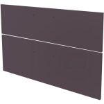 Zen - 2 fa�ades de tiroir mixy - pour meuble de salle de bain - 80cm - gris - laqu� - ondee