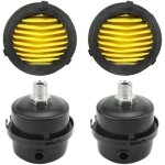 2 filtres silencieux pour compresseur d'air, 1 / 4  pt 12, 5 mm, m�tal + �l�ments filtrants de remplacement, ...