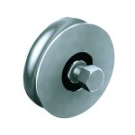 2 galet acier 90 s - rail diam 60 - 100 kgs - gorge ronde 16