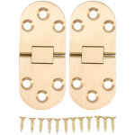 2 hinges � battant en laiton inoxydable 180� pour table pliante machine � coudre, 2. 0mm avec vis incluses ...