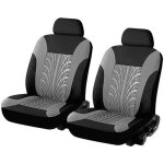 2 housses de si�ge auto universelles antid�rapantes polyester noir gris pour voiture camion