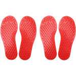 2 marqueurs de sol en forme de pieds anti - d�rapants pvc pour �cole maternelle et garderie - rouge