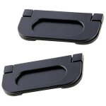 2 - pack alloy recessed type handle flush door pull for pocket doors, black rustproof for sliding doors, ...