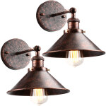 2 pack applique mural industrielle lampe de plafond de style edison mtal plafonnier rtro avec rotation ...