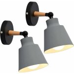 2 packs appliques murales vintages industrielles plafonniers luminaires e27 en m�tal r�glable lampe murale ...