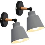 2 packs appliques murales vintages industrielles plafonniers luminaires e27 en m�tal r�glable lampe murale ...