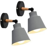 2 packs appliques murales vintages industrielles plafonniers luminaires e27 en m�tal r�glable lampe murale ...