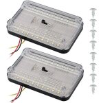 2 - pack dc 12v 36 led voiture camion v�hicule auto d�me toit plafond int�rieur lumi�re lampe blanc avec ...