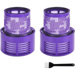 2 pack filtre pour dyson v10, filtre de remplacement lavable pour aspirateur dyson v10 absolute cyclone ...