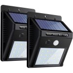 2 pack led solaire � jardin lumi�re sans fil, 20led �clairage exterieur imperm�able d�tecteur de mouvement ...