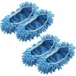 2 paires chaussons mop, chausson microfibre, chaussures nettoyage sol, multifonction poussi�re mop chaussures ...