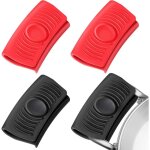 2 paires de supports de poign�e d'assistance en silicone isol�s � la chaleur pour casseroles, woks, po�les, ...