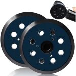 2 lot de 2 patins abrasifs pour ponceuse orbitale 8 trous 125 mm compatible avec makita m9204 bo5030 ...