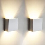 2 pcs 6w applique murale led mur lumi�re up down int�rieur mur lampe moderne en aluminium appareils d'�clairag ...