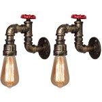 2 pcs applique murale e27 industrielle pipe eau lampe murale fer forgé décoration pour salon cuisine ... 2 pcs applique murale e27 industrielle pipe eau lampe murale fer forgé décoration pour salon cuisine ...