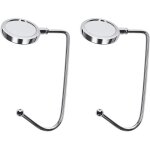 2 pcs crochet de sac � main - argent� - accroche sac pliable - porte - sac pour table ou bureau - suspension ...