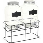 Fimei - inlife 2 pcs distributeurs de boissons avec support 2 x 4 l verre