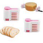 2 pcs diy trancheuse � g�teau, trancheuse � pain, trancheuse � couches de g�teau, outil de support de ...