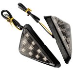 2 pcs feux de clignotants, ambre led feux de signalisation voyants, 12v triangle feux de marqueur de ...