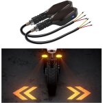 2 pcs led clignotants projecteur pour moto, feux clignotants pour motos, 27 modes d'�clairage rgb pour ...