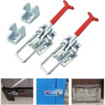 2 pcs loquet � bascule en m�tal sauterelles de menuisier antid�rapant fermeture a levier inox remorque ...