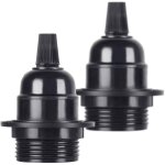 2 pcs / pack edison vis es e27 ampoule ampoule support de lampe pendentif douille noir bak�lite