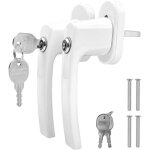 2 pcs poign�e de fenetre � cl� en aluminium, poignee de fen�tre verrouillable pour s�curit� enfant, poign�e ...