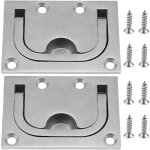 2 pcs poign�e de trappe pour bateaux en acier inoxydable poign�e casier de trappe affleurantes avec vis ...