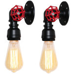 Applique murale rétro lamp murale fer forgé pipe eau luminaire murale créative nostalgique couleur noir ... Applique murale rétro lamp murale fer forgé pipe eau luminaire murale créative nostalgique couleur noir ...